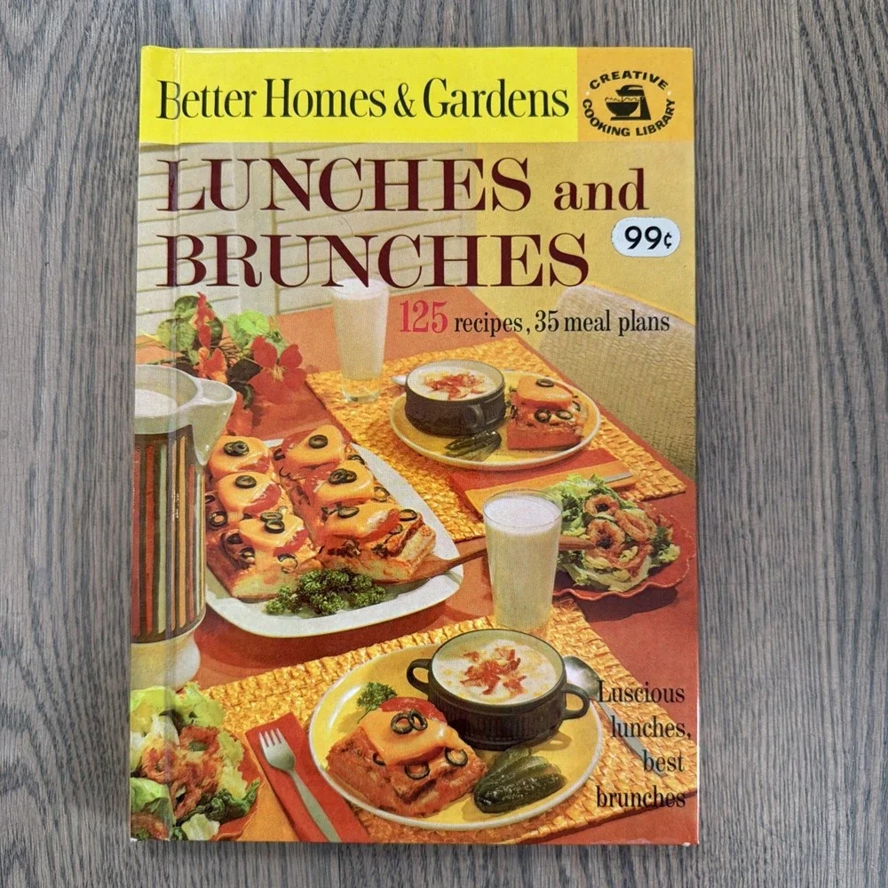 1963 Better Homes and Gardens LUNCHES AND‎ BRUNCHES Cookbook VTG Hardcover CLEAN